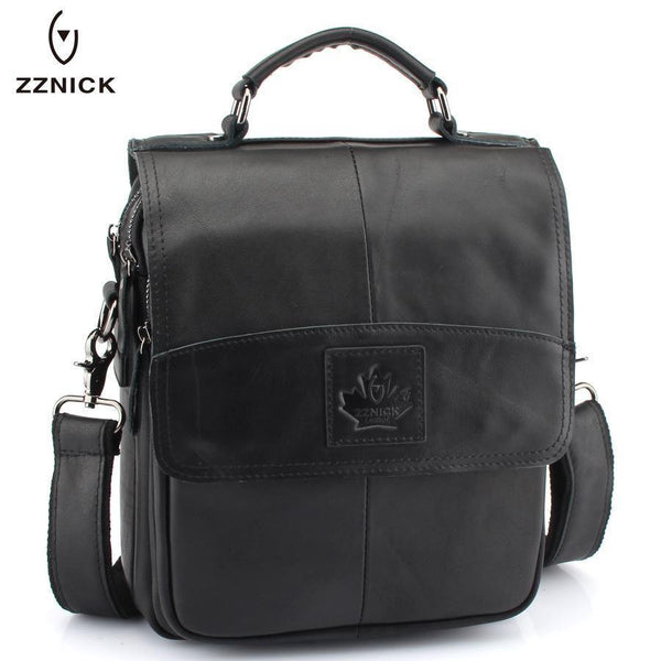 Planet Gates Leather Crossbody Bags Fashion Men Messenger Bags Men's Shoulder Bag Zipper Men's Leather Bag Handbag Briefcase