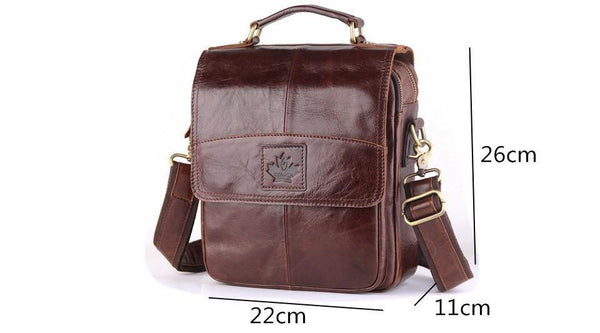 Planet Gates Leather Crossbody Bags Fashion Men Messenger Bags Men's Shoulder Bag Zipper Men's Leather Bag Handbag Briefcase