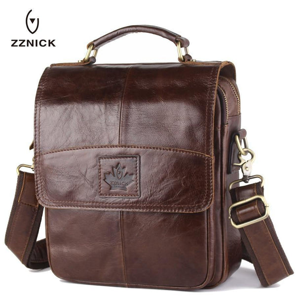 Planet Gates Leather Crossbody Bags Fashion Men Messenger Bags Men's Shoulder Bag Zipper Men's Leather Bag Handbag Briefcase