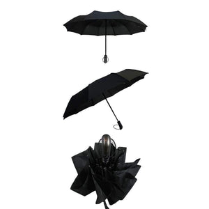 Planet Gates Leather Curved Handle men Automatic business Umbrella Male Windproof Black Big auto Umbrellas parasol Rain paraguas