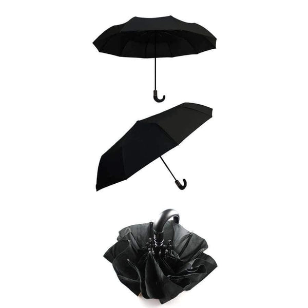 Planet Gates Leather Curved Handle men Automatic business Umbrella Male Windproof Black Big auto Umbrellas parasol Rain paraguas