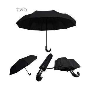 Planet Gates Leather Curved Handle men Automatic business Umbrella Male Windproof Black Big auto Umbrellas parasol Rain paraguas