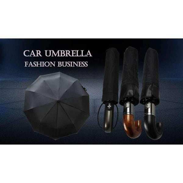 Planet Gates Leather Curved Handle men Automatic business Umbrella Male Windproof Black Big auto Umbrellas parasol Rain paraguas