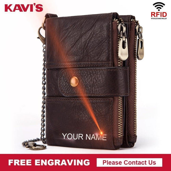 Planet Gates Leather Free Engraving Rfid Wallet Men Crazy Horse Wallets Coin Purse Short Male Money Bag Mini Walet  Quality