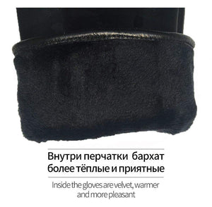 Planet Gates Leather gloves for men winter fashion gloves made of Italian imported sheepskin can play touch screen elastic wrist