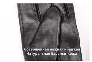 Planet Gates Leather gloves for men winter fashion gloves made of Italian imported sheepskin can play touch screen elastic wrist