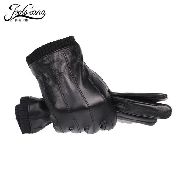 Planet Gates Leather gloves for men winter fashion gloves made of Italian imported sheepskin can play touch screen elastic wrist