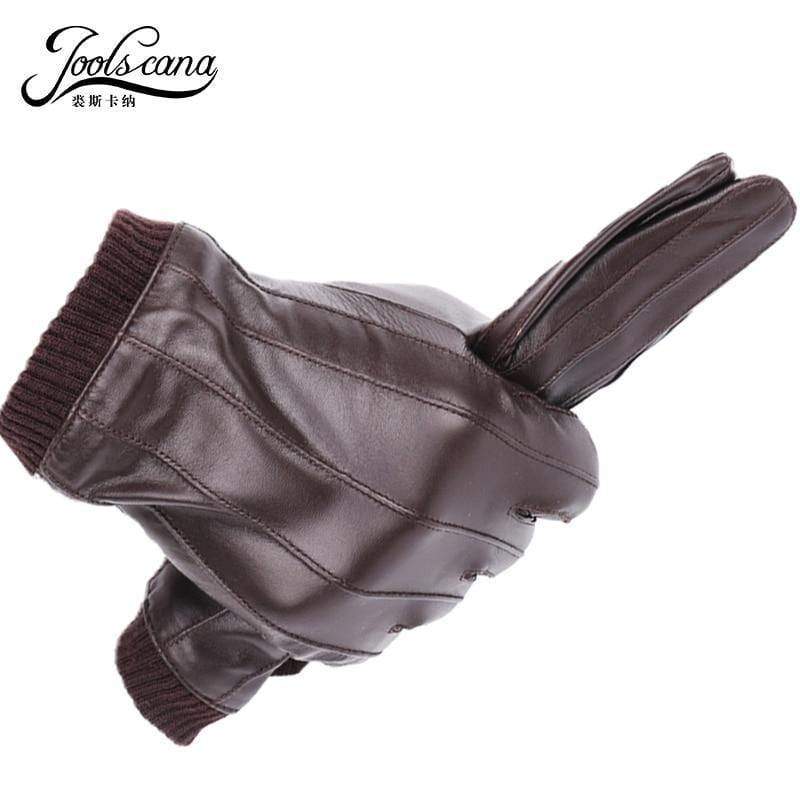 Planet Gates Leather gloves for men winter fashion gloves made of Italian imported sheepskin can play touch screen elastic wrist