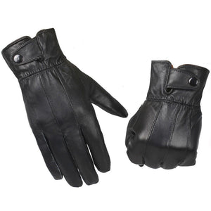 Planet Gates Leather Gloves Men Winter Glove High Quality Real Sheep Leather Mittens Men Genuine Sheepskin Gloves Winter