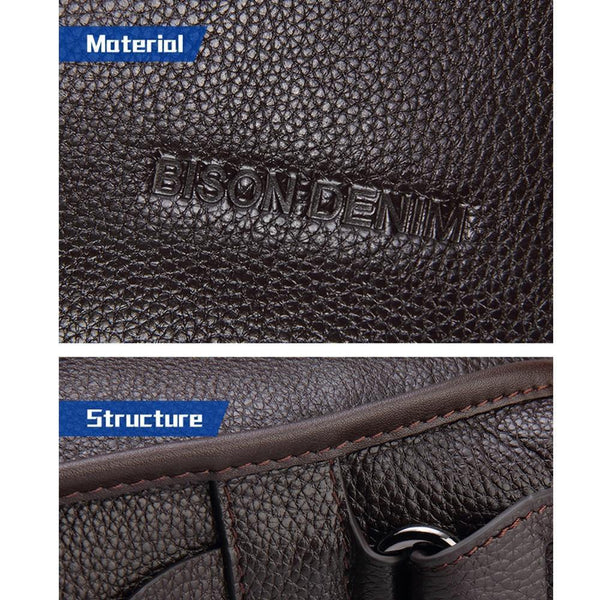 Planet Gates Leather Guarantee Briefcase Men Bag 14 inch Laptop Soft Cowhide Messenger Bag Handbag Bag Business