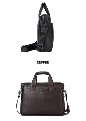 Planet Gates Leather Guarantee Briefcase Men Bag 14 inch Laptop Soft Cowhide Messenger Bag Handbag Bag Business