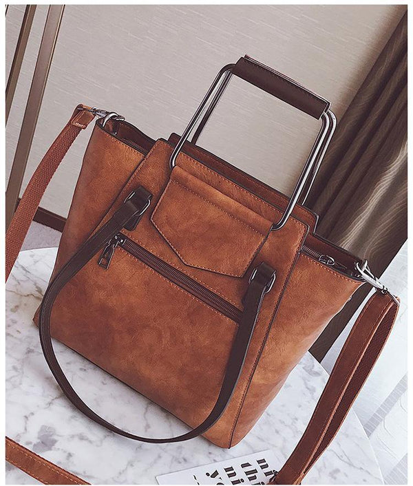 Planet Gates Leather handbags design black casual tote large travel ladies shoulder bags messenger bag J09PT02