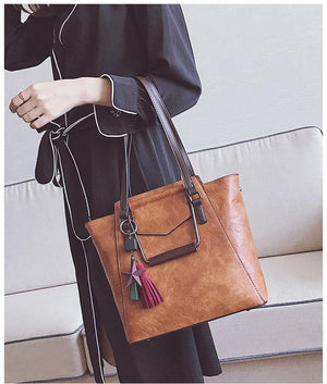 Planet Gates Leather handbags design black casual tote large travel ladies shoulder bags messenger bag J09PT02
