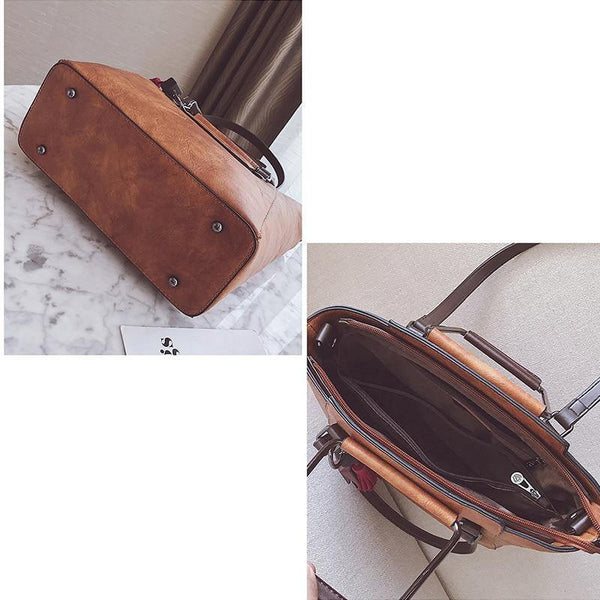 Planet Gates Leather handbags design black casual tote large travel ladies shoulder bags messenger bag J09PT02