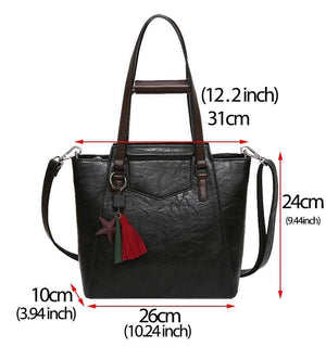 Planet Gates Leather handbags design black casual tote large travel ladies shoulder bags messenger bag J09PT02