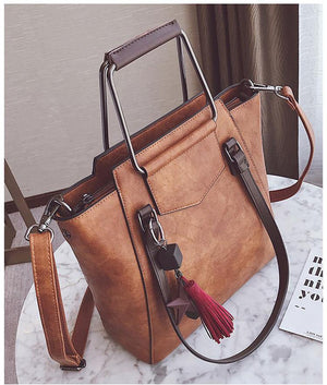 Planet Gates Leather handbags design black casual tote large travel ladies shoulder bags messenger bag J09PT02