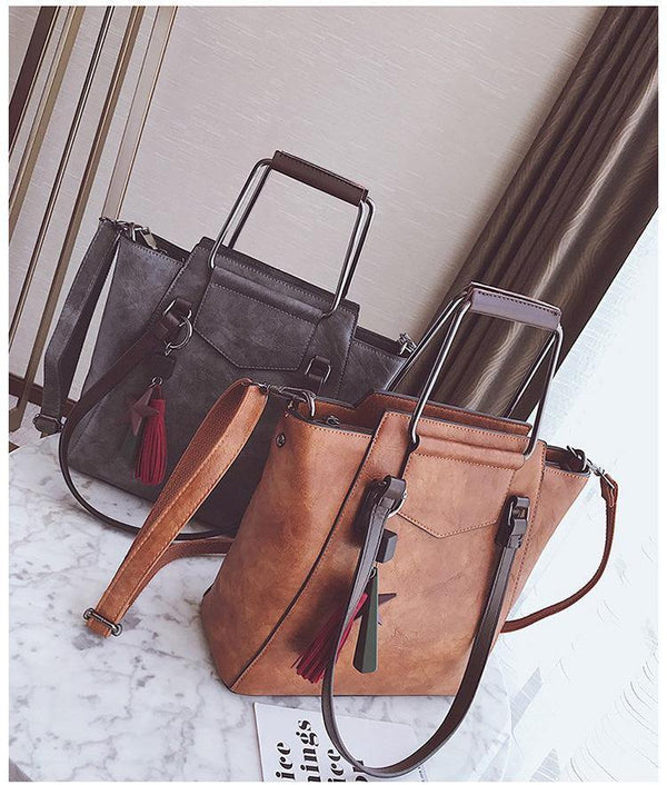 Planet Gates Leather handbags design black casual tote large travel ladies shoulder bags messenger bag J09PT02