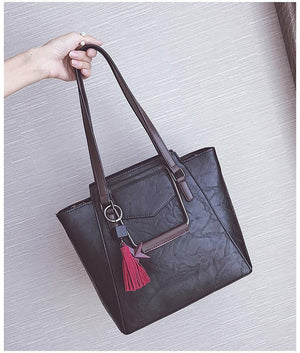 Planet Gates Leather handbags design black casual tote large travel ladies shoulder bags messenger bag J09PT02