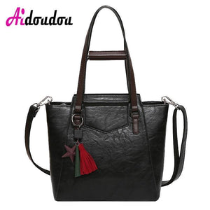 Planet Gates Leather handbags design black casual tote large travel ladies shoulder bags messenger bag J09PT02