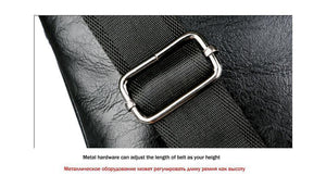 Planet Gates Leather Man Messenger Bag Brand Black Men's Fashion Chest Bag With Front Bag Casual Men Sling Bag