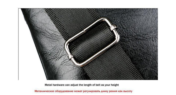 Planet Gates Leather Man Messenger Bag Brand Black Men's Fashion Chest Bag With Front Bag Casual Men Sling Bag