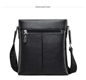 Planet Gates Leather Men Bag Casual Business Crossbody Bag iPad Mens Messenger Bag Classic Black bolsas male N2821