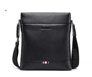 Planet Gates Leather Men Bag Casual Business Crossbody Bag iPad Mens Messenger Bag Classic Black bolsas male N2821