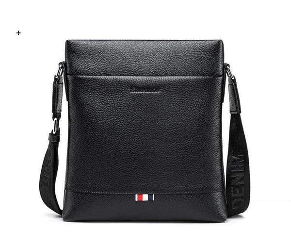 Planet Gates Leather Men Bag Casual Business Crossbody Bag iPad Mens Messenger Bag Classic Black bolsas male N2821