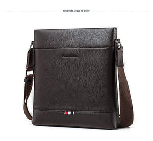 Planet Gates Leather Men Bag Casual Business Crossbody Bag iPad Mens Messenger Bag Classic Black bolsas male N2821