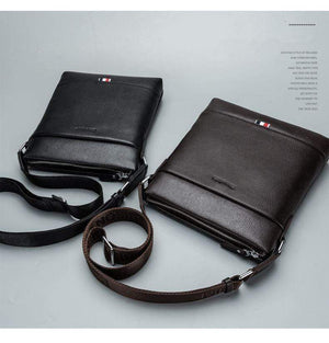 Planet Gates Leather Men Bag Casual Business Crossbody Bag iPad Mens Messenger Bag Classic Black bolsas male N2821