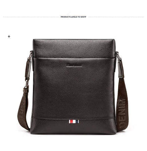 Planet Gates Leather Men Bag Casual Business Crossbody Bag iPad Mens Messenger Bag Classic Black bolsas male N2821