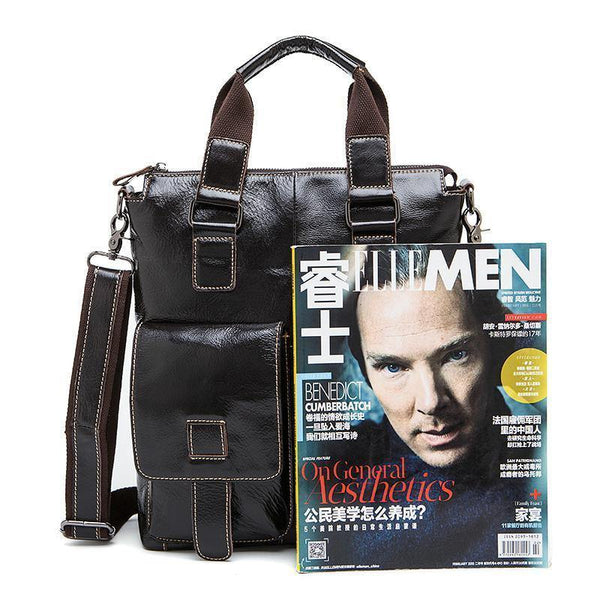 Planet Gates Leather Men Bag Casual Business Leather Mens Messenger Bag Vintage Men's Crossbody Bag bolsas