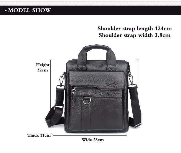 Planet Gates Leather Men Bag Cowhide Shoulder Fashion Men Messenger Bags Crossbody Bags Handbags Black Men's Travel Bag