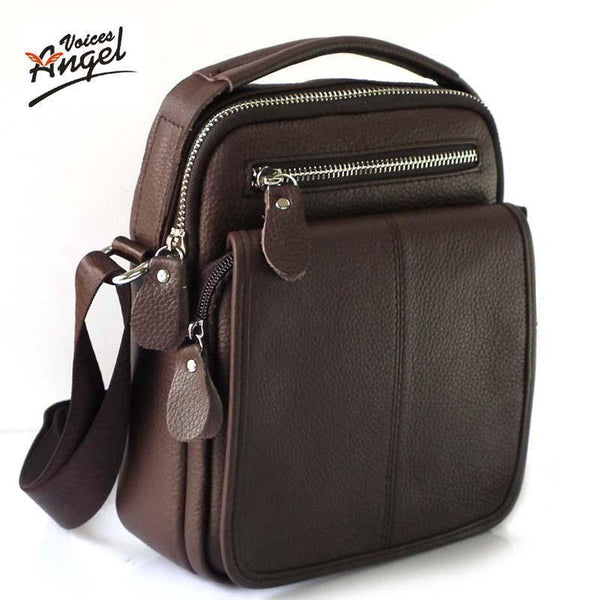 Planet Gates Leather Men Bag Cowhide Shoulder Fashion Men Messenger Bags Crossbody Bags Handbags Brown Men's Travel Bag