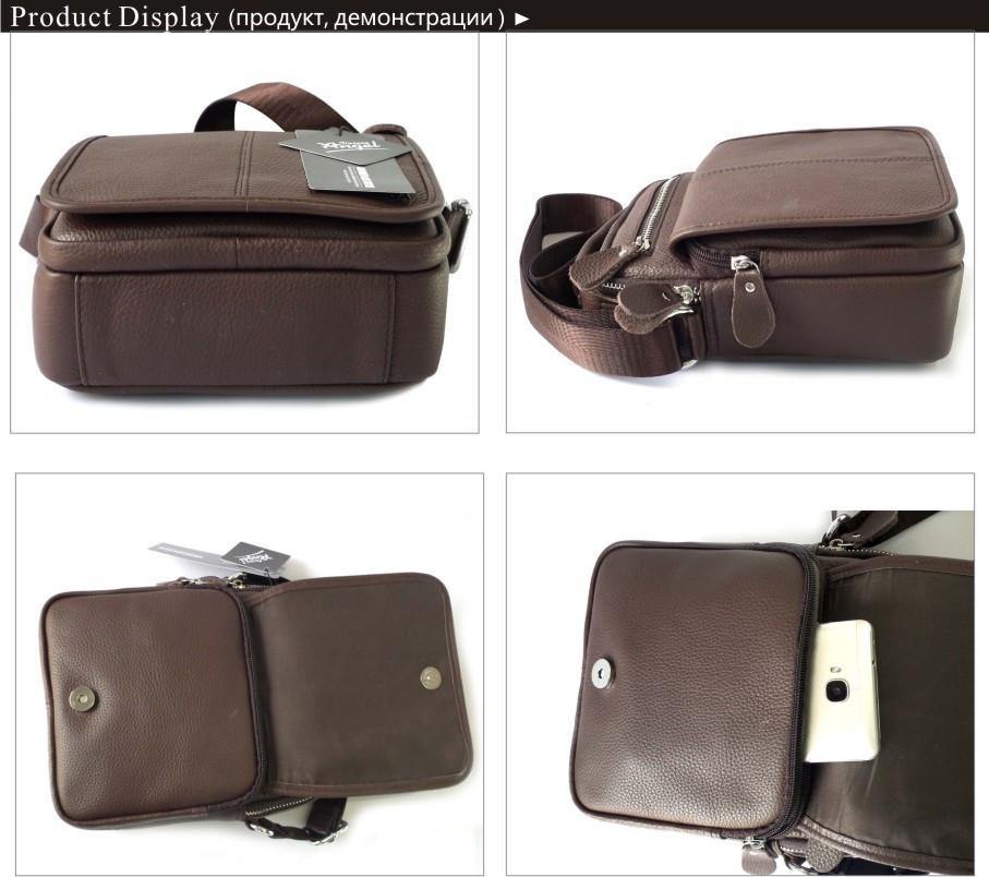 Planet Gates Leather Men Bag Cowhide Shoulder Fashion Men Messenger Bags Crossbody Bags Handbags Brown Men's Travel Bag