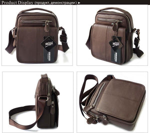 Planet Gates Leather Men Bag Cowhide Shoulder Fashion Men Messenger Bags Crossbody Bags Handbags Brown Men's Travel Bag
