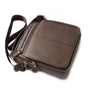 Planet Gates Leather Men Bag Cowhide Shoulder Fashion Men Messenger Bags Crossbody Bags Handbags Brown Men's Travel Bag