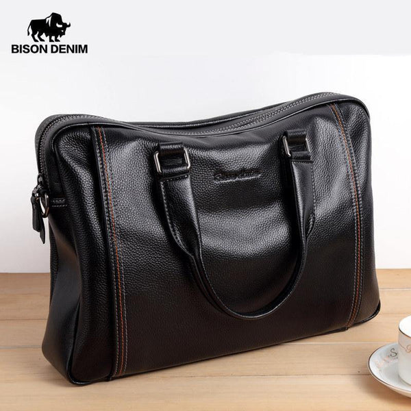 Planet Gates Leather Men Bag Laptop Briefcase Male Famous Brand Crossbody Bag Business Men's Handbag Shoulder Bag N2739-4