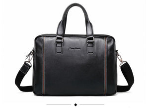 Planet Gates Leather Men Bag Laptop Briefcase Male Famous Brand Crossbody Bag Business Men's Handbag Shoulder Bag N2739-4