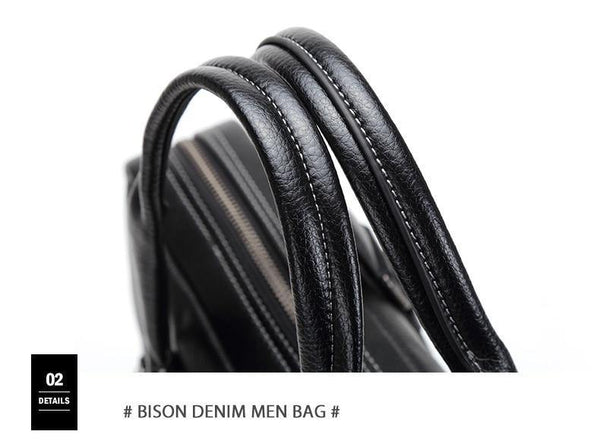 Planet Gates Leather Men Bag Laptop Briefcase Male Famous Brand Crossbody Bag Business Men's Handbag Shoulder Bag N2739-4