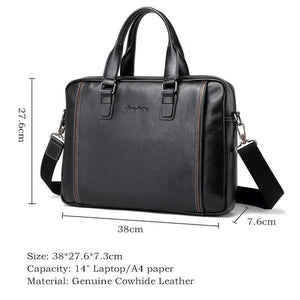 Planet Gates Leather Men Bag Laptop Briefcase Male Famous Brand Crossbody Bag Business Men's Handbag Shoulder Bag N2739-4