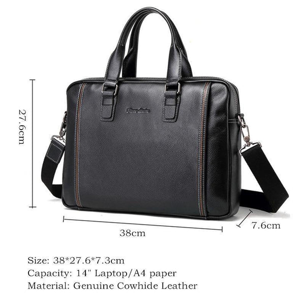 Planet Gates Leather Men Bag Laptop Briefcase Male Famous Brand Crossbody Bag Business Men's Handbag Shoulder Bag N2739-4