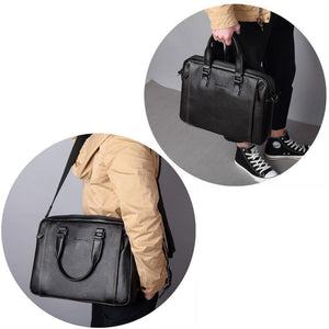 Planet Gates Leather Men Bag Laptop Briefcase Male Famous Brand Crossbody Bag Business Men's Handbag Shoulder Bag N2739-4