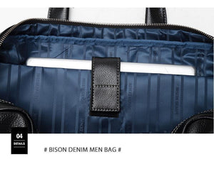Planet Gates Leather Men Bag Laptop Briefcase Male Famous Brand Crossbody Bag Business Men's Handbag Shoulder Bag N2739-4