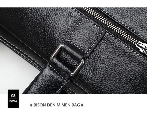 Planet Gates Leather Men Bag Laptop Briefcase Male Famous Brand Crossbody Bag Business Men's Handbag Shoulder Bag N2739-4