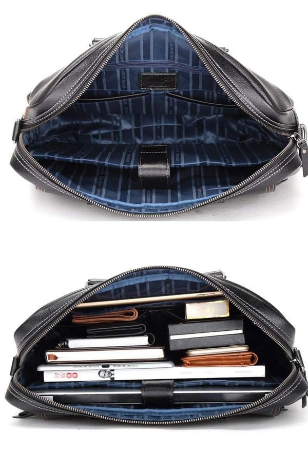 Planet Gates Leather Men Bag Laptop Briefcase Male Famous Brand Crossbody Bag Business Men's Handbag Shoulder Bag N2739-4