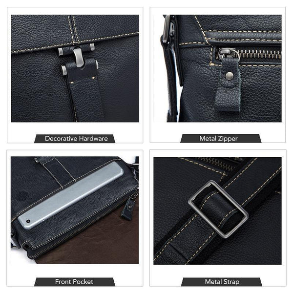 Planet Gates Leather Men Bag Male Messenger Bags Men's Man Casual Shoulder Crossbody bags flap men's leather bag Handbag 8835