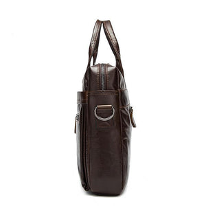 Planet Gates Leather Men Bags Business Briefcase Men's Laptop Bag Man Vintage Crossbody Shoulder Handbag Male Messenger Bag Portfolio