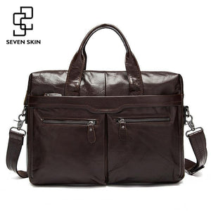 Planet Gates Leather Men Bags Business Briefcase Men's Laptop Bag Man Vintage Crossbody Shoulder Handbag Male Messenger Bag Portfolio