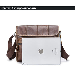Planet Gates Leather Men Bags Casual Business Travel Mens Messenger Bag Vintage Men's Crossbody Bags bolsas male 380